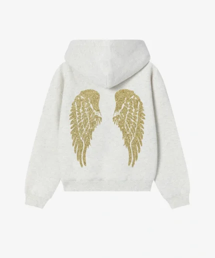 Sweat à Capuche Angel Doré à Paillettes (1)