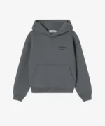Sweat à Capuche Angel Gris Anthracite Avec Strass Noirs (1)