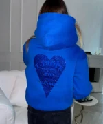 Sweat à Capuche Bleu ROI à Paillettes (2)