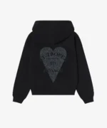 Sweat à Capuche Noir à Paillettes (3)