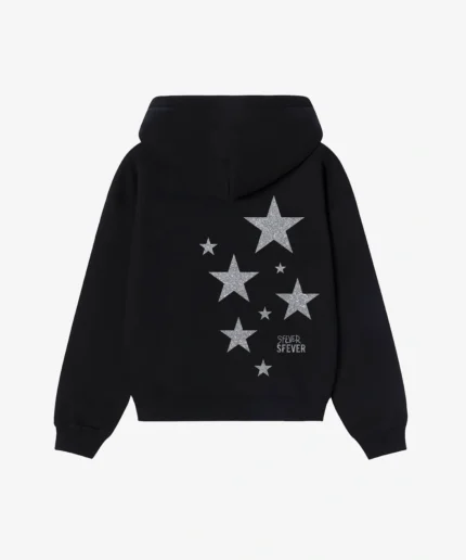 Sweat à Capuche Star Glitter Argenté (2)