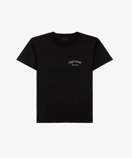 T Shirt Angel Noir à Strass Argentés (1)