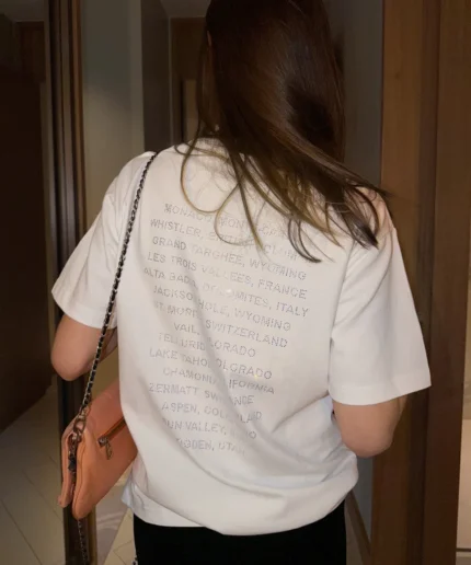 T Shirt Atelier 16 Blanc à Strass Argentés (2)