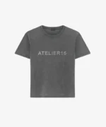 T Shirt Atelier 16 Gris Anthracite Avec Strass Argentés (1)