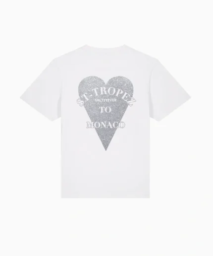 T Shirt Blanc Argenté à Paillettes (1)